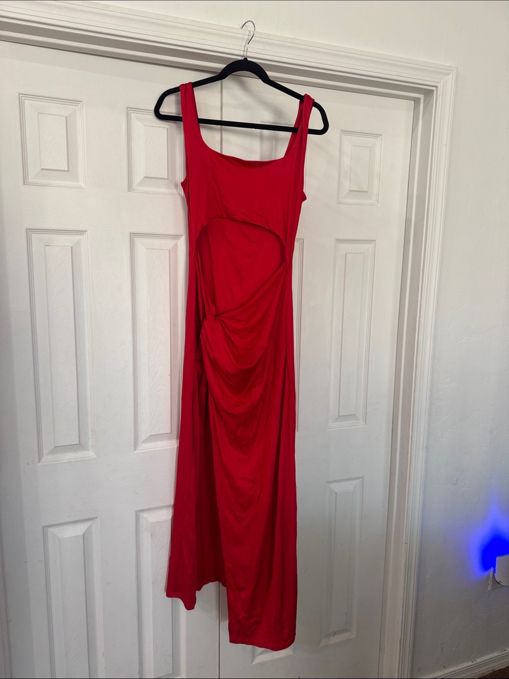 Red Sleeveless Cutout Midi Dress - Brand micas